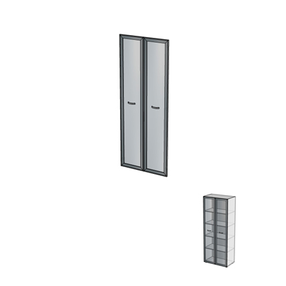 Двери алюминиевые без замка ДШД14.07к.         800х20х1984 